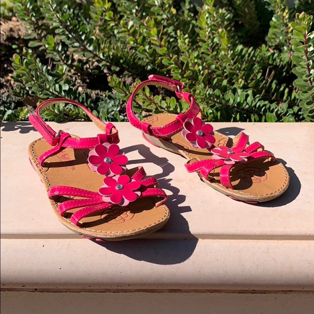 Self Esteem Girls Hot Pink Patent strappy sandals